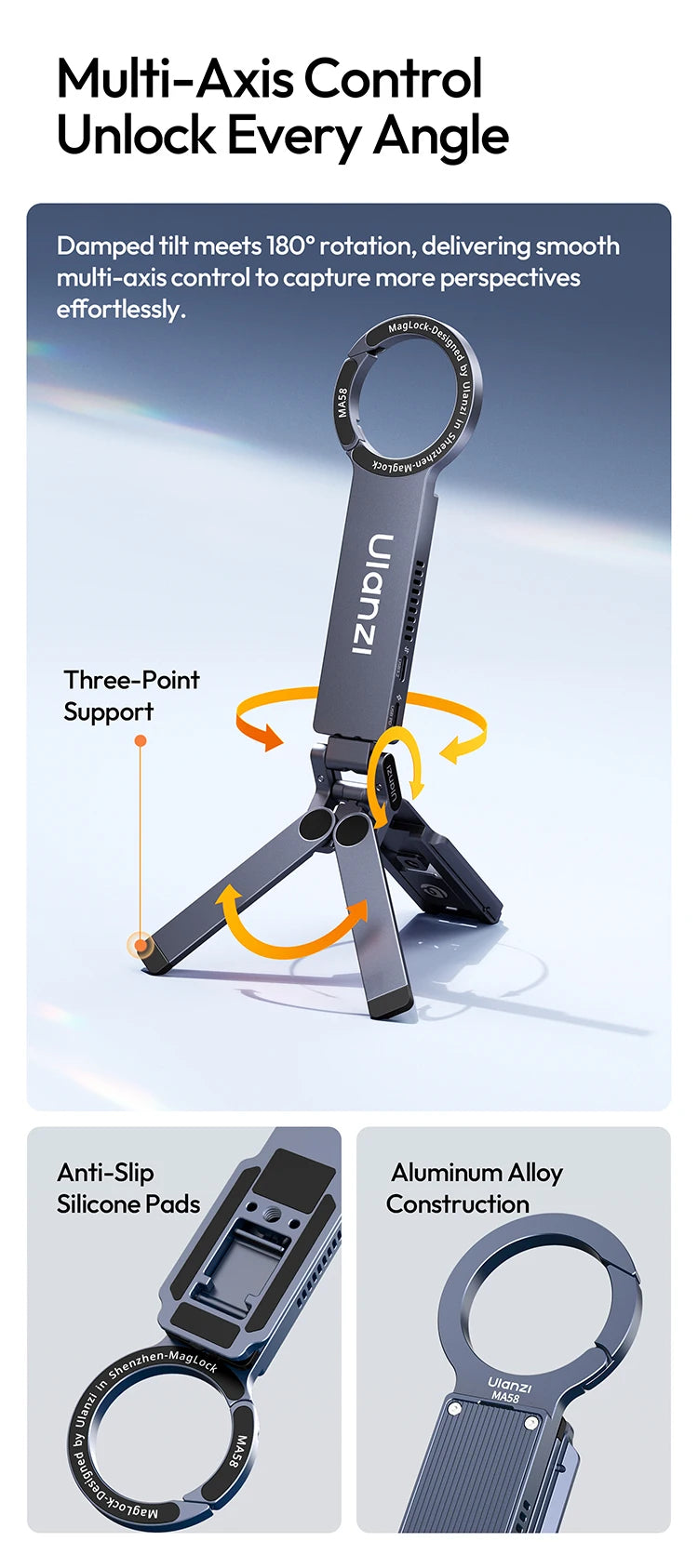 Ulanzi Creator MagSafe SSD Stand for Phone Vlogging & Streaming
