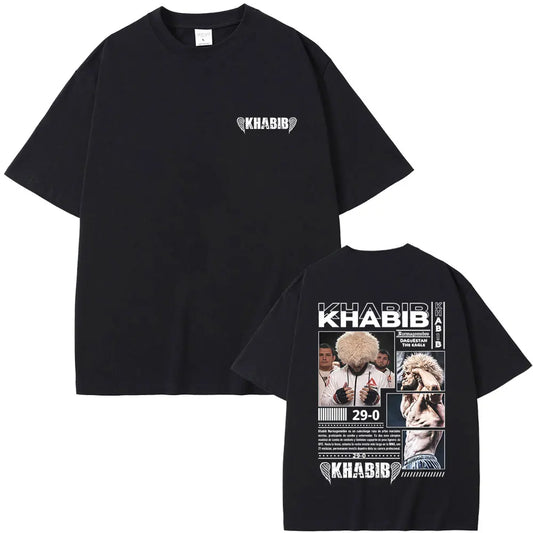 Khabib Graphic T Shirt Boxing Vintage Short Sleeve Oversized T-shirt