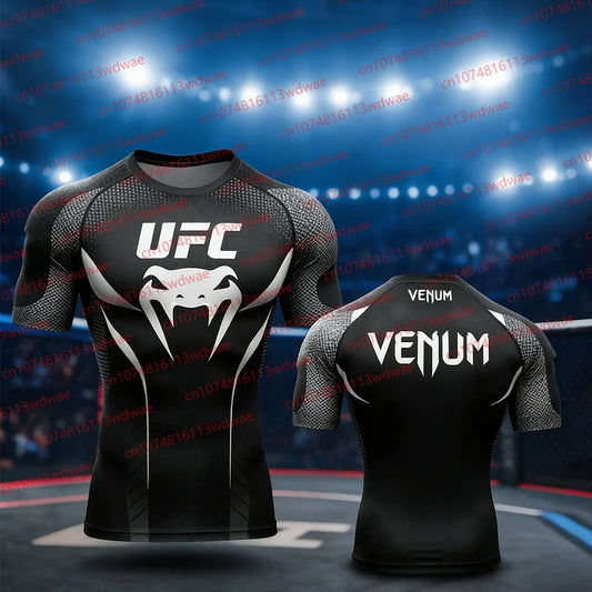 UFC Brand Men's Compression Shirt Short Sleeve Quick
