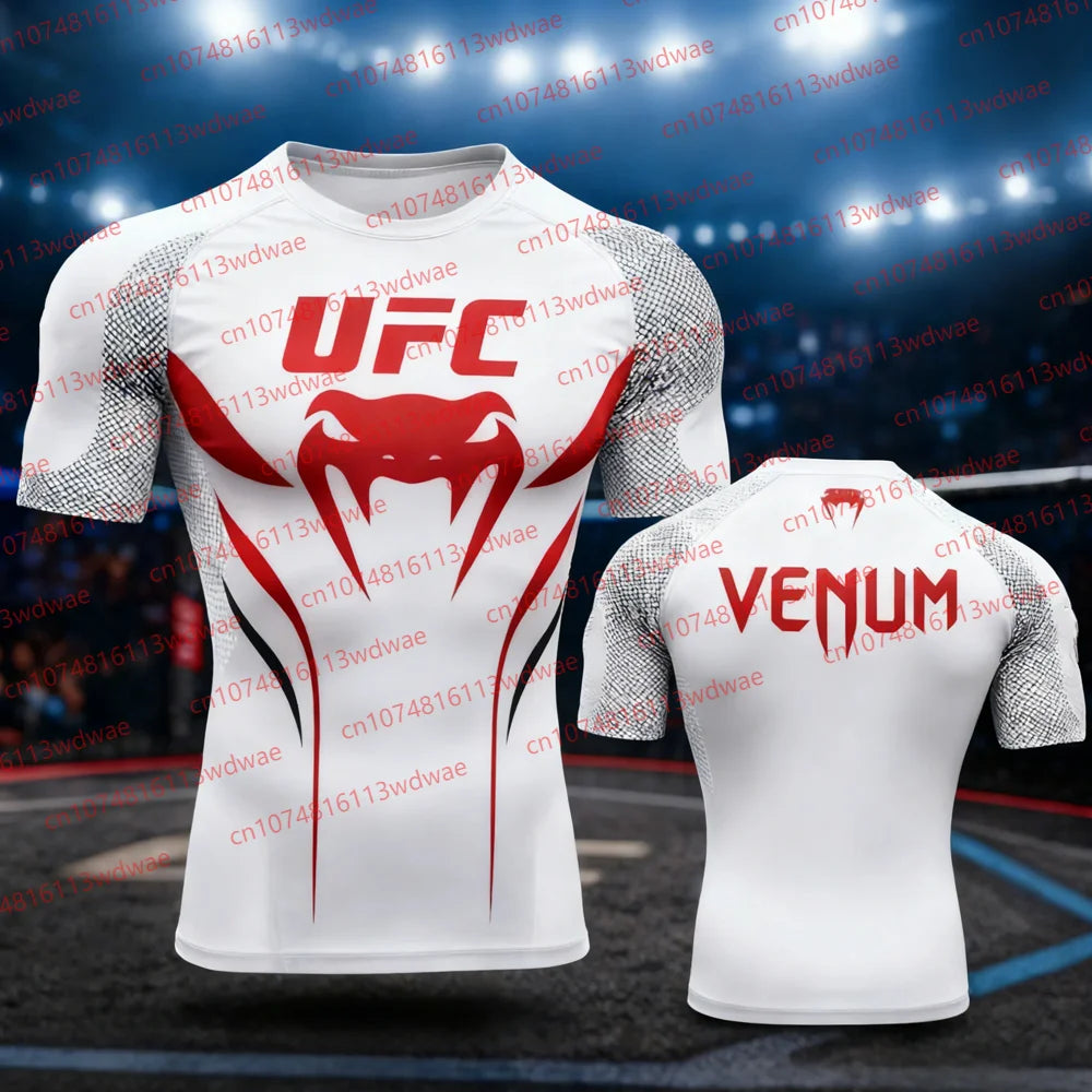 UFC Brand Men's Compression Shirt Short Sleeve Quick