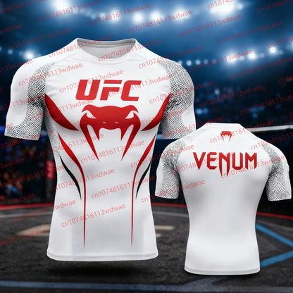 UFC Brand Men's Compression Shirt Short Sleeve Quick