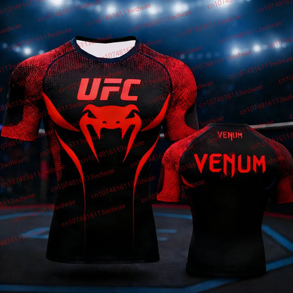 UFC Brand Men's Compression Shirt Short Sleeve Quick